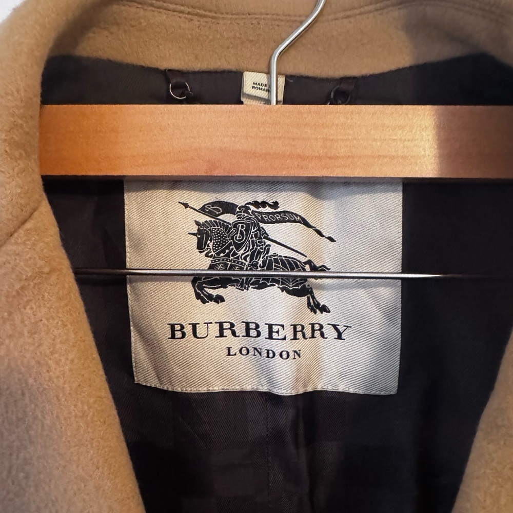 Vintage Burberry Wool and Cashmere Camel Coat